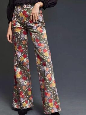 Wrangler Wanderer 622  Floral High Rise Flare Jeans